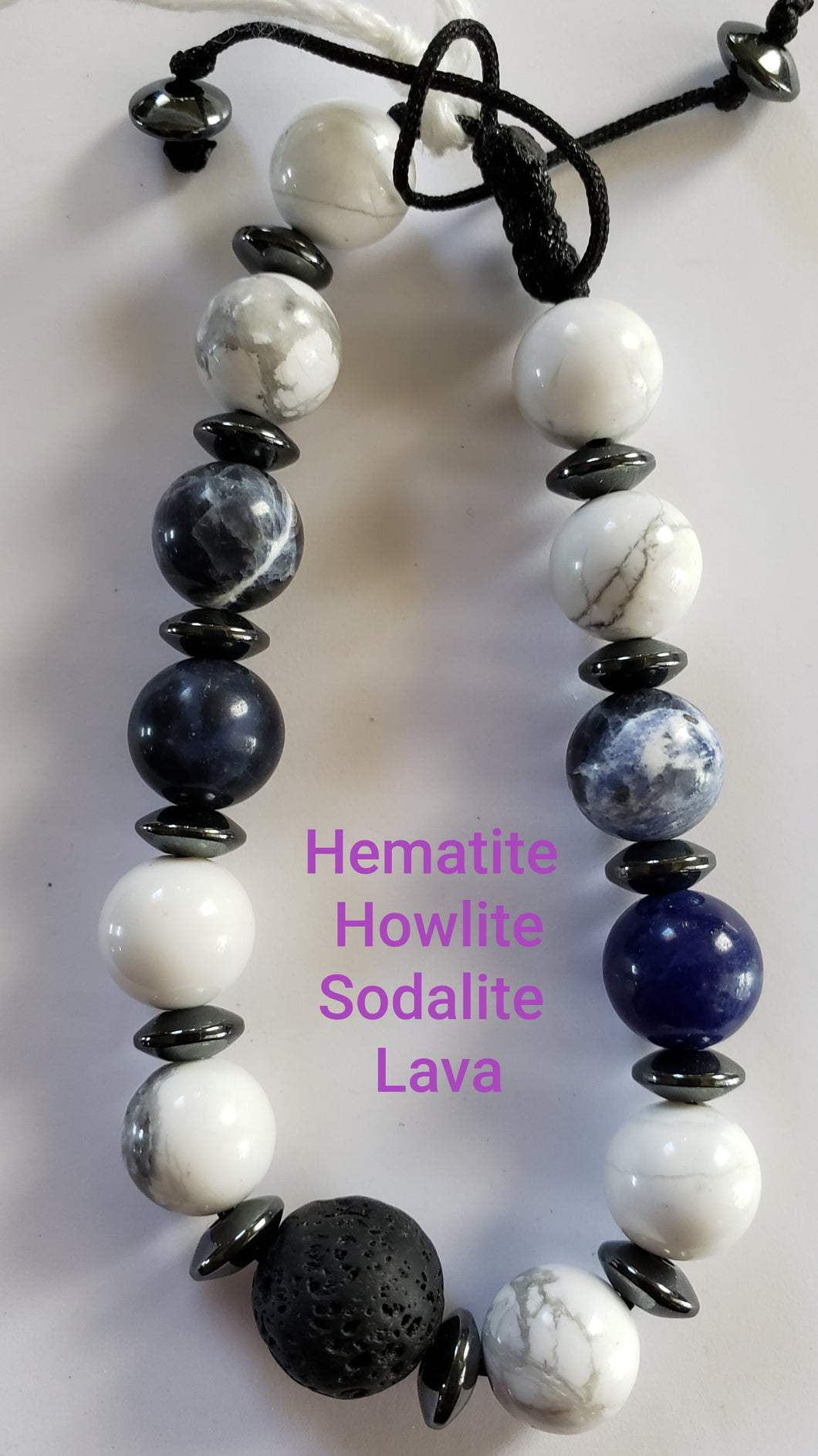 Aromatherapy Gemstone Acupressure Bracelet Howlite Sodalite